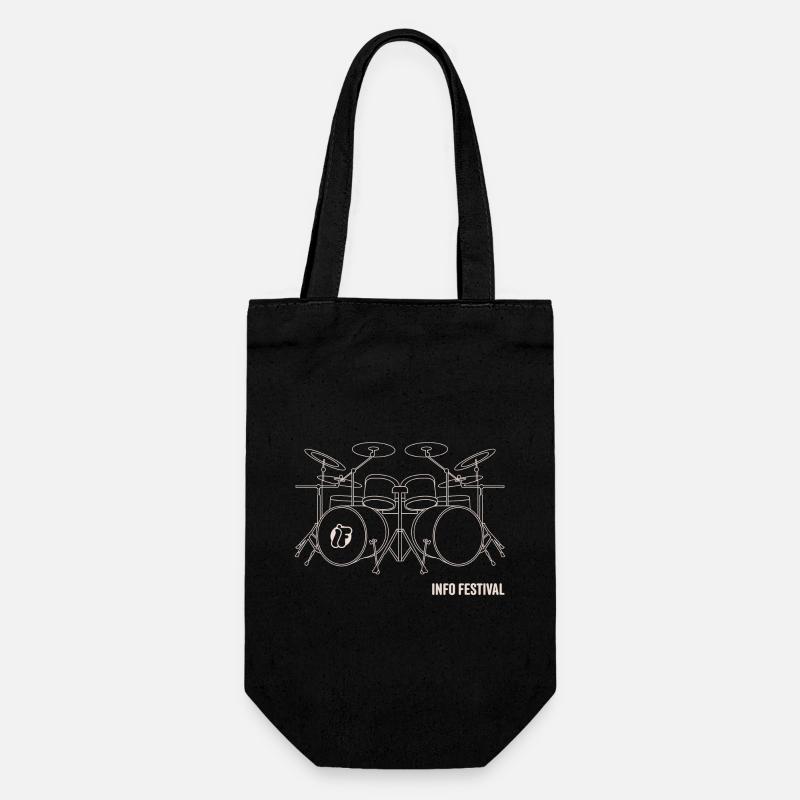 Une batterie en contour - Sac à bouteille - noir