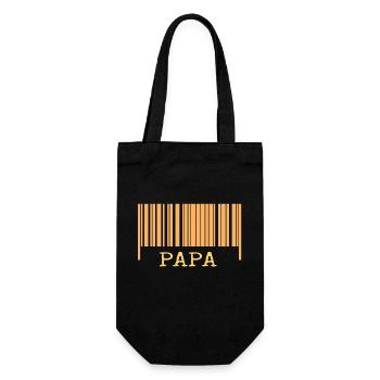 Papa - Geschenkbeutel für Flaschen - Schwarz - Vorne