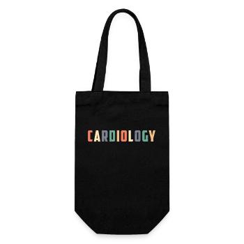 Kardiologie Herz Anatomie Medizin Arzt Herzschlag - Geschenkbeutel für Flaschen - Schwarz - Vorne
