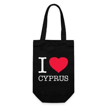 I LOVE CYPRUS - Geschenkbeutel für Flaschen - Schwarz - Vorne