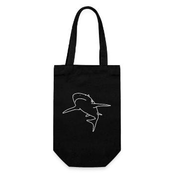 Lineart requin - Sac à bouteille - noir - Devant