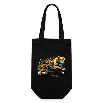 Cheetah - Gift Bag for Bottles - black - Front
