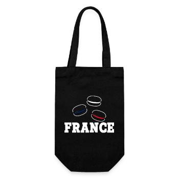 FRANKREICH Flagge und Emblem von Frankreich. Ertragen - Geschenkbeutel für Flaschen - Schwarz - Vorne