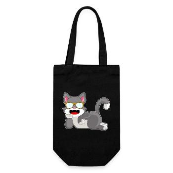 Lunettes de soleil chat - Sac à bouteille - noir - Devant