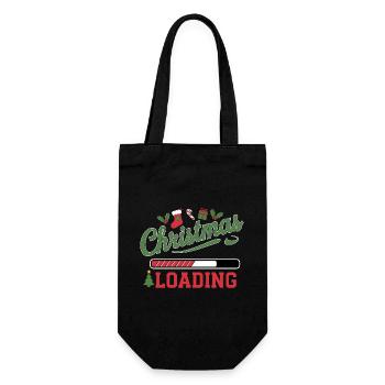 Christmas Loading Loading Bar Christmas - Gift Bag for Bottles - black - Front