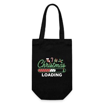 Christmas Loading Loading Bar Christmas - Gift Bag for Bottles - black - Front