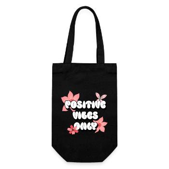 Positive Vibes Only Positive Affirmations Pink - Gift Bag for Bottles - black - Front
