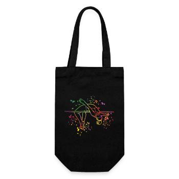Saut en hauteur Aquarelle Saut en hauteur - Sac à bouteille - noir - Devant