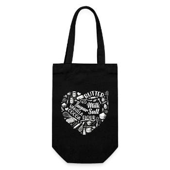 Heart Baking Pastry Baker Bread Bake Cake Bakers - Gift Bag for Bottles - black - Front