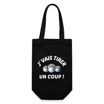 Petanque-Kugeln, Petanque, Schalen - Geschenkbeutel für Flaschen - Schwarz - Vorne