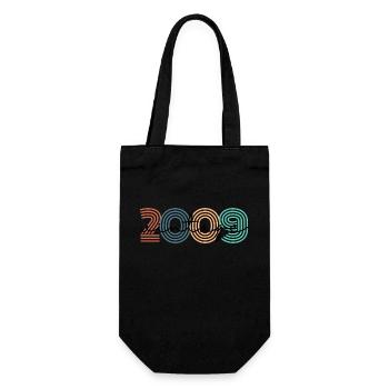 2009 Vintage Retro - Geschenkbeutel für Flaschen - Schwarz - Vorne