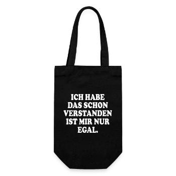ich habe das schon verstanden ist mir nur egal - Geschenkbeutel für Flaschen - Schwarz - Vorne