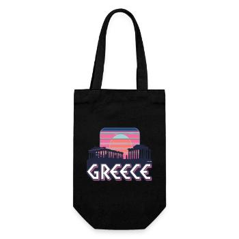 Greece Griechenland - Geschenkbeutel für Flaschen - Schwarz - Vorne