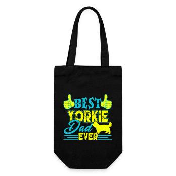 Best Yorkie Dad Ever - Gift Bag for Bottles - black - Front