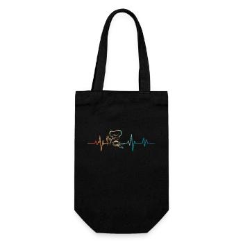 Battement de coeur rétro chef cuisinier - Sac à bouteille - noir - Devant