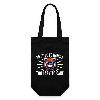 SO CUTE TO HANDLE TOO LAZY TO CARE - Gift Bag for Bottles - black - Front