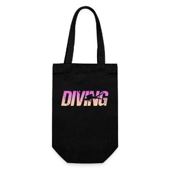 Tauchen Diving - Geschenkbeutel für Flaschen - Schwarz - Vorne