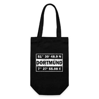 Dortmund Koordinaten - Geschenkbeutel für Flaschen - Schwarz - Vorne