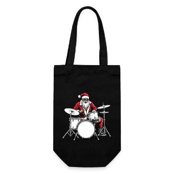 Vintage Santa - Humour Batterie - Sac à bouteille - noir - Devant