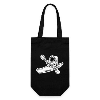 Kayak Astronaut Adventure Outdoor - Gift Bag for Bottles - black - Front
