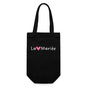 The Bride Pink Heart - Gift Bag for Bottles - black - Front