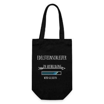 Edelsteinschleifer Ausbildung Beruf Geschenk - Geschenkbeutel für Flaschen - Schwarz - Vorne