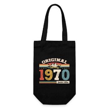 Cadeau 55e anniversaire homme original février 1970 - Sac à bouteille - noir - Devant