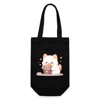 Chats spaghetti - Le chat s’amuse avec le passé - Sac à bouteille - noir - Devant