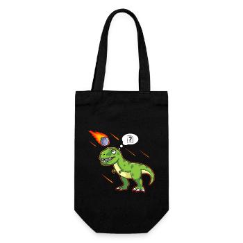 T-Rex Tyrannosaurus Rex Pierre Ciseaux Papier Dino - Sac à bouteille - noir - Devant