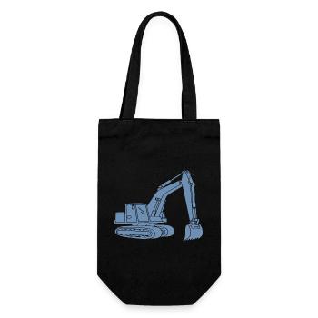 Pelle Silhouette Opérateur d’engins de construction Génie civil - Sac à bouteille - noir - Devant
