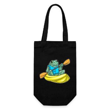 Frosch kleines Boot - Geschenkbeutel für Flaschen - Schwarz - Vorne