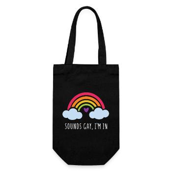 Mois de la fierté LGBT - Ça a l’air gay, je suis dedans - Sac à bouteille - noir - Devant