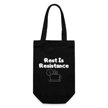 Le repos, c’est la résistance – T-shirt anti-stress - Sac à bouteille - noir - Devant
