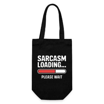 Sarcasme Chargement Drôle Dire Sarcastique Citation Cadeau - Sac à bouteille - noir - Devant