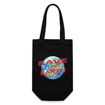 Save the Earth  - Geschenkbeutel für Flaschen - Schwarz - Vorne