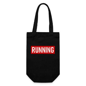 Marathon - Running - Jogging - Läufer - Geschenkbeutel für Flaschen - Schwarz - Vorne