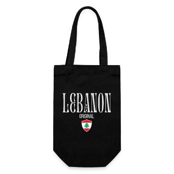 Originally from Lebanon, born in Lebanon - Gift Bag for Bottles - black - Front