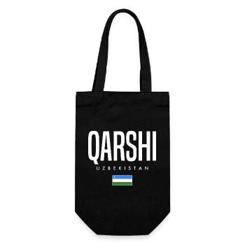 Qarshi Usbekistan - Geschenkbeutel für Flaschen - Schwarz - Vorne