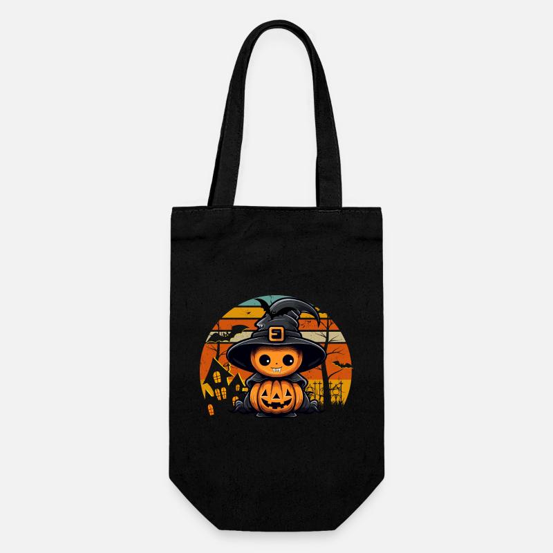 Halloween Sweet Pumpkin - Gift Bag for Bottles - black