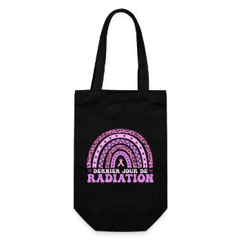 Breast Cancer Pink October Radiotherapy - Gift Bag for Bottles - black - Front
