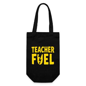 Teacher Fuel - Geschenkbeutel für Flaschen - Schwarz - Vorne