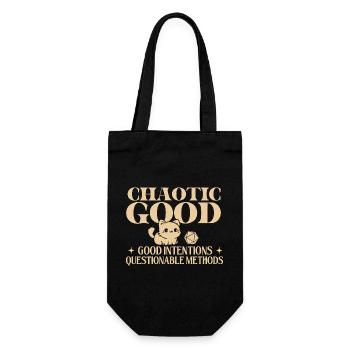 Chaotisch Gute Absichten RPG Ausrichtung Humor - Geschenkbeutel für Flaschen - Schwarz - Vorne
