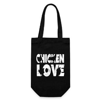 Poulet Amour Graffiti Design - Sac à bouteille - noir - Devant