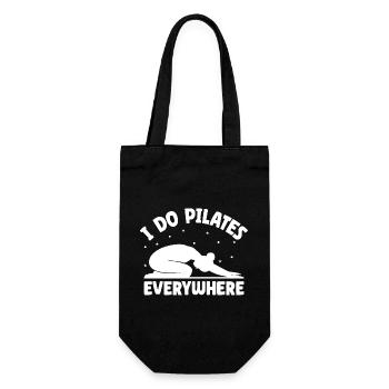 Pilates Enthusiasts I Do Pilates Everywhere - Geschenkbeutel für Flaschen - Schwarz - Vorne