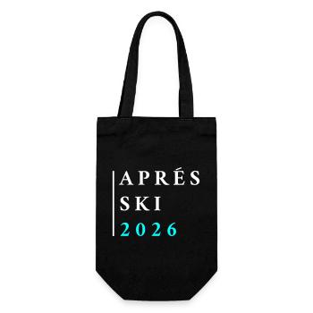 Apres Ski 2026 - Geschenkbeutel für Flaschen - Schwarz - Vorne