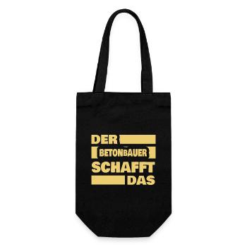 Work Concrete Worker - Gift Bag for Bottles - black - Front