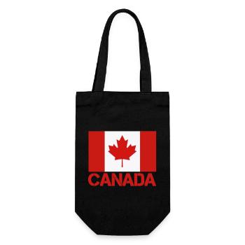 Drapeau de la feuille d’érable du Canada - Sac à bouteille - noir - Devant