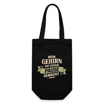 Mon cerveau vient de faire une pause - Sac à bouteille - noir - Devant