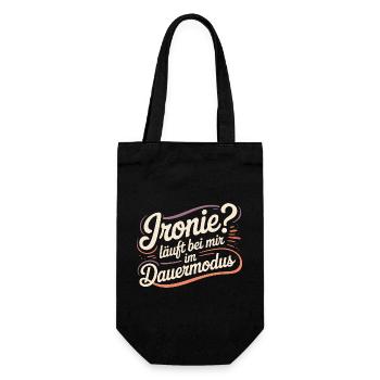 Irony? Runs in continuous mode for me - Gift Bag for Bottles - black - Front