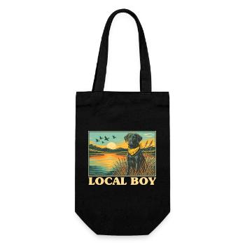 Local Boy Labrador Retriever Outdoor Hunting - Gift Bag for Bottles - black - Front